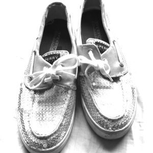 Silver Sperry Top-siders